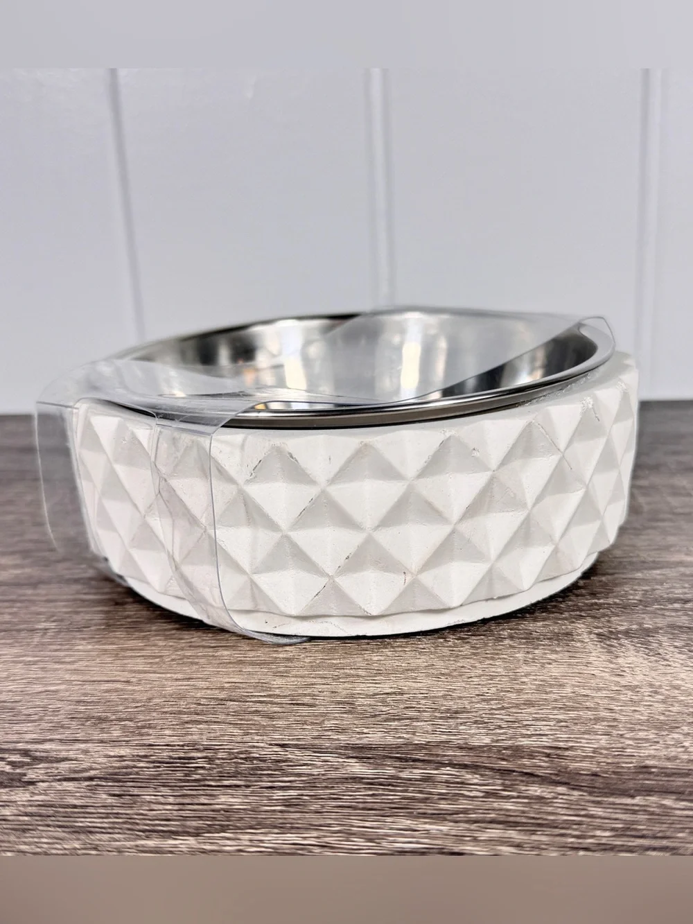 NEW Boots & Barkley White Concrete Small Dog Bowl